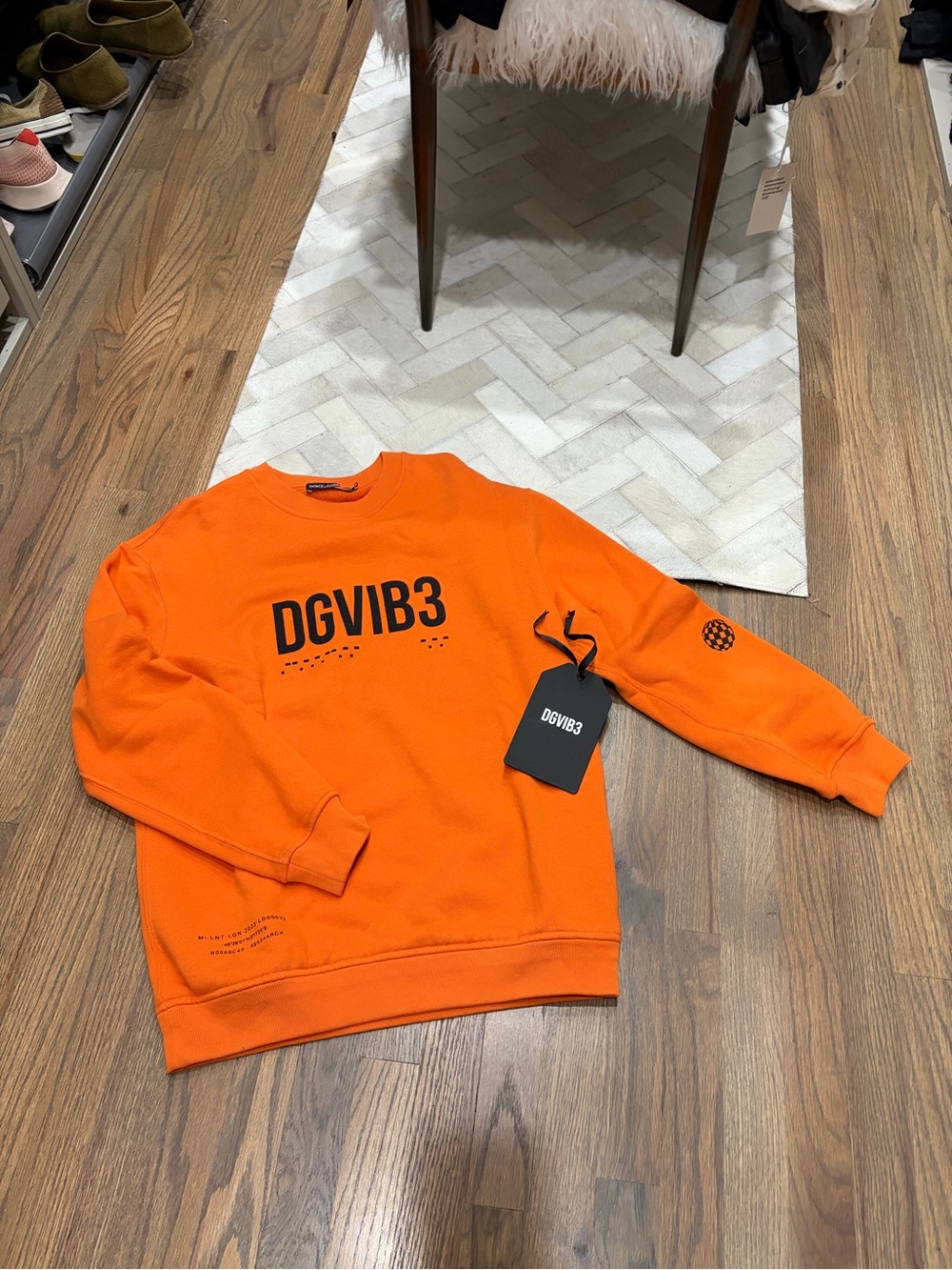 Dolce & Gabbana Orange DG VIB3 Crewneck Sweatshirt